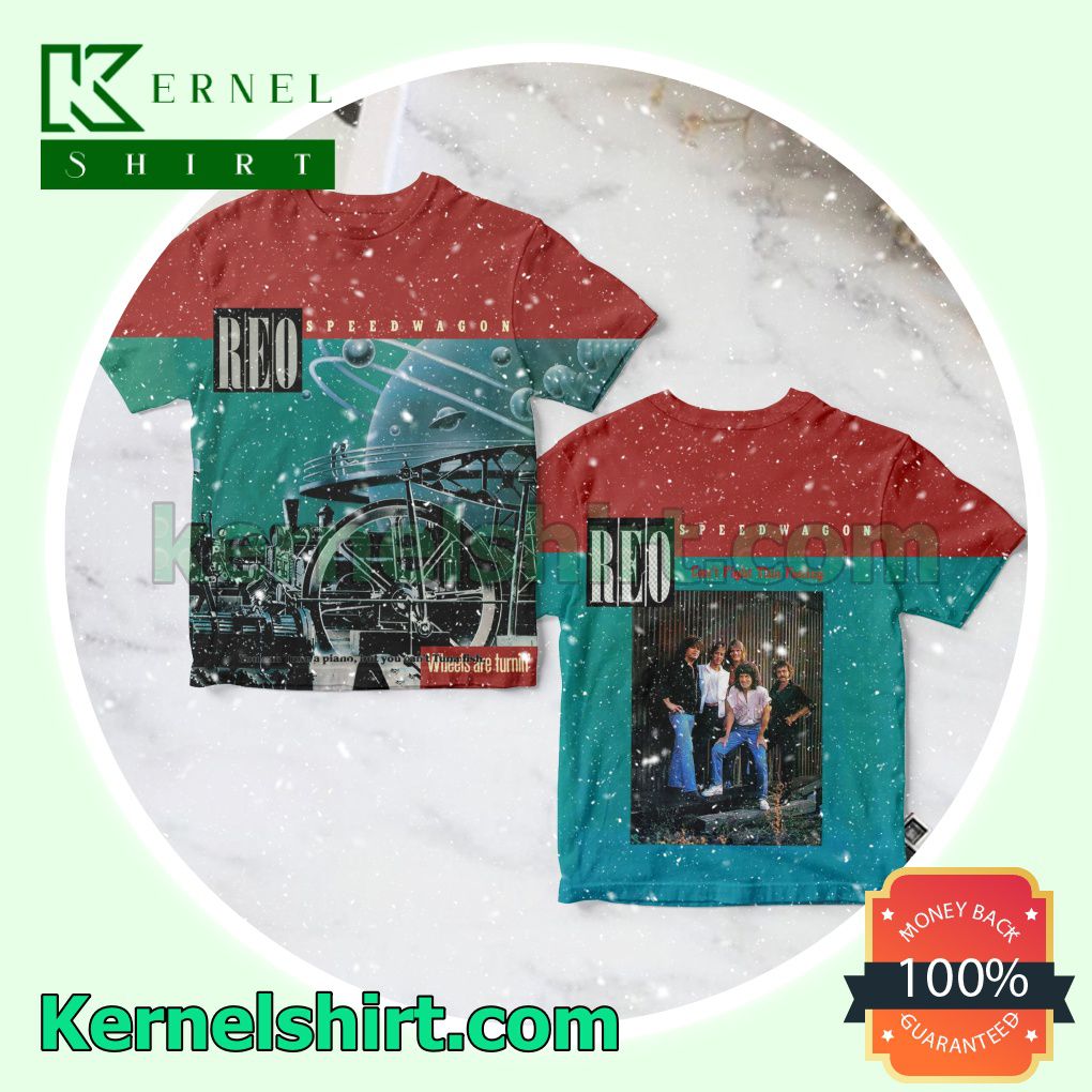 Reo Speedwagon Wheels Are Turnin' Album Cover Mix Green And Red Personalized Shirt