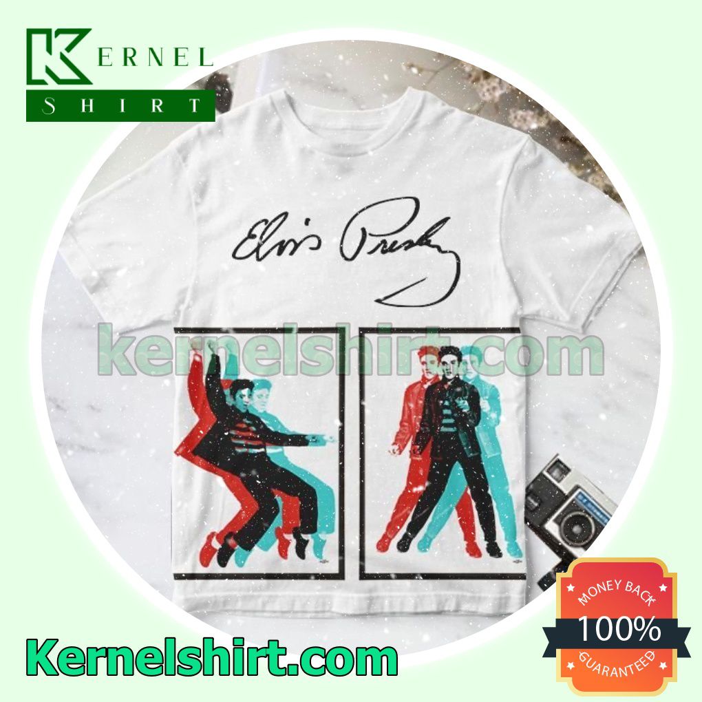 Rock And Roll Elvis Presley Pop Art White Gift Shirt