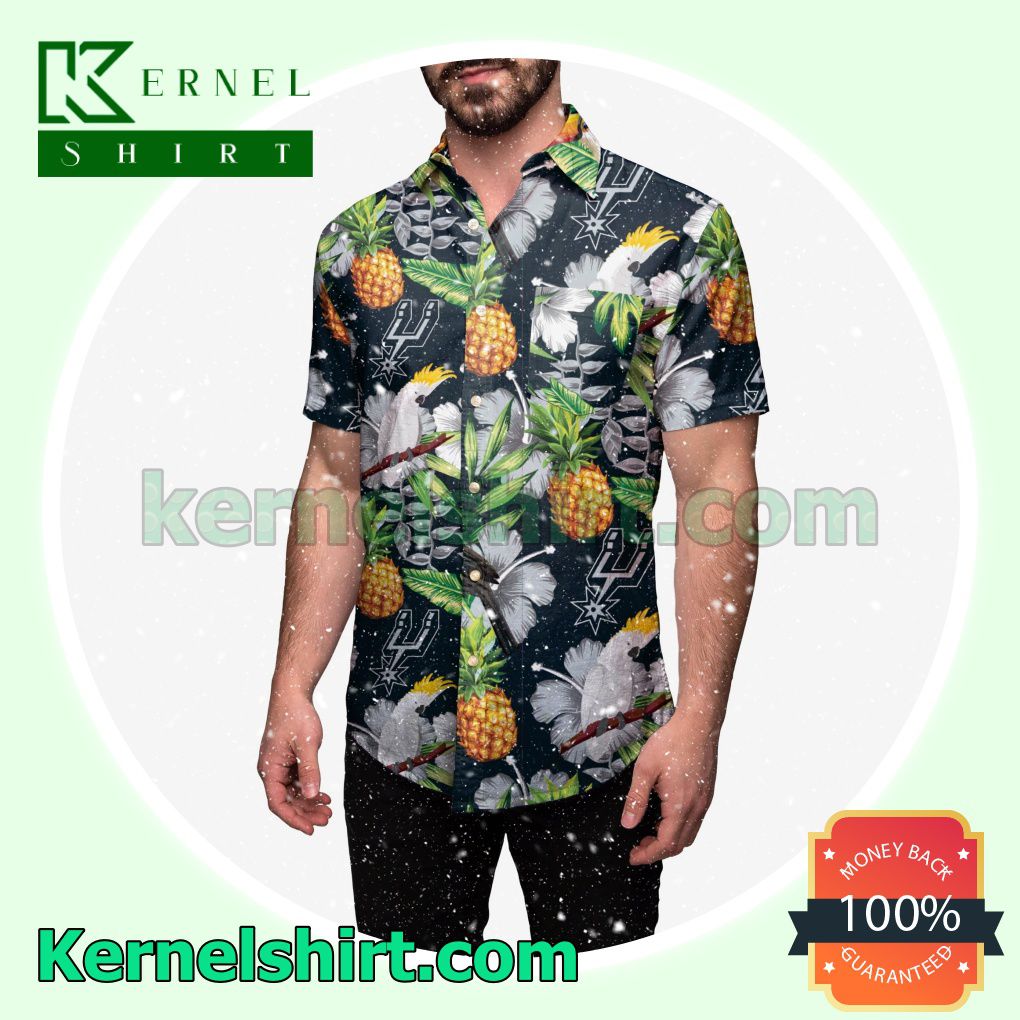 San Antonio Spurs Floral Summer Aloha Hawaii Shirt