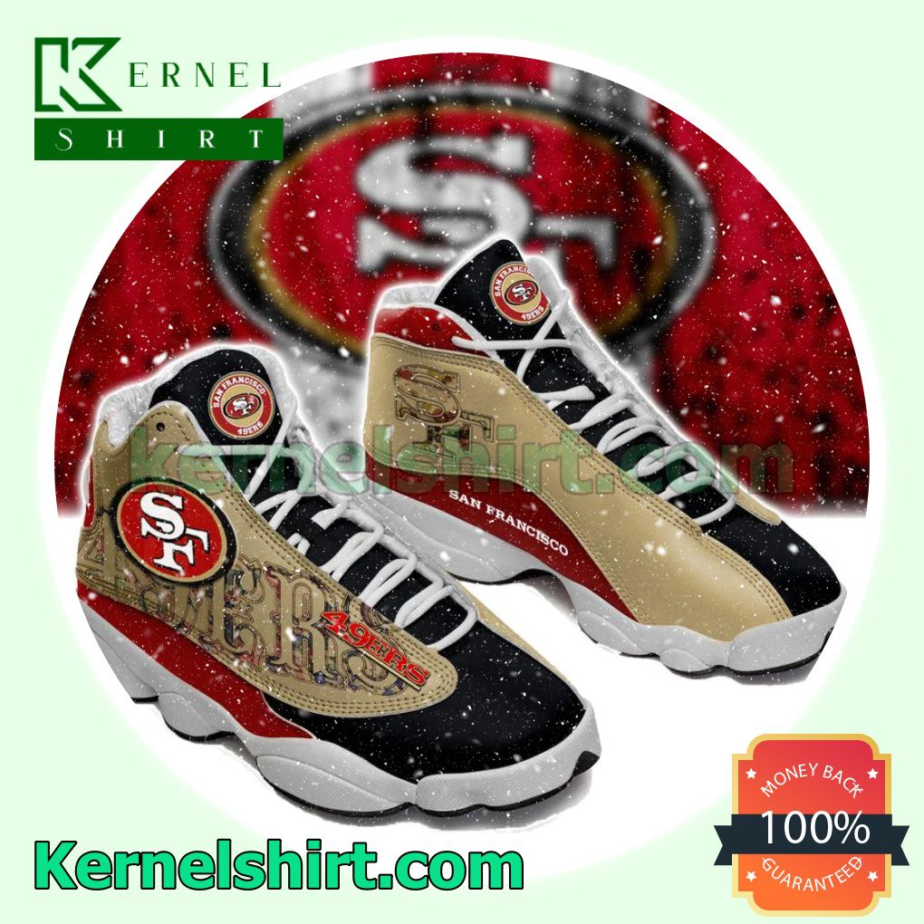 San Francisco 49ers Brown Black Nike Sneakers