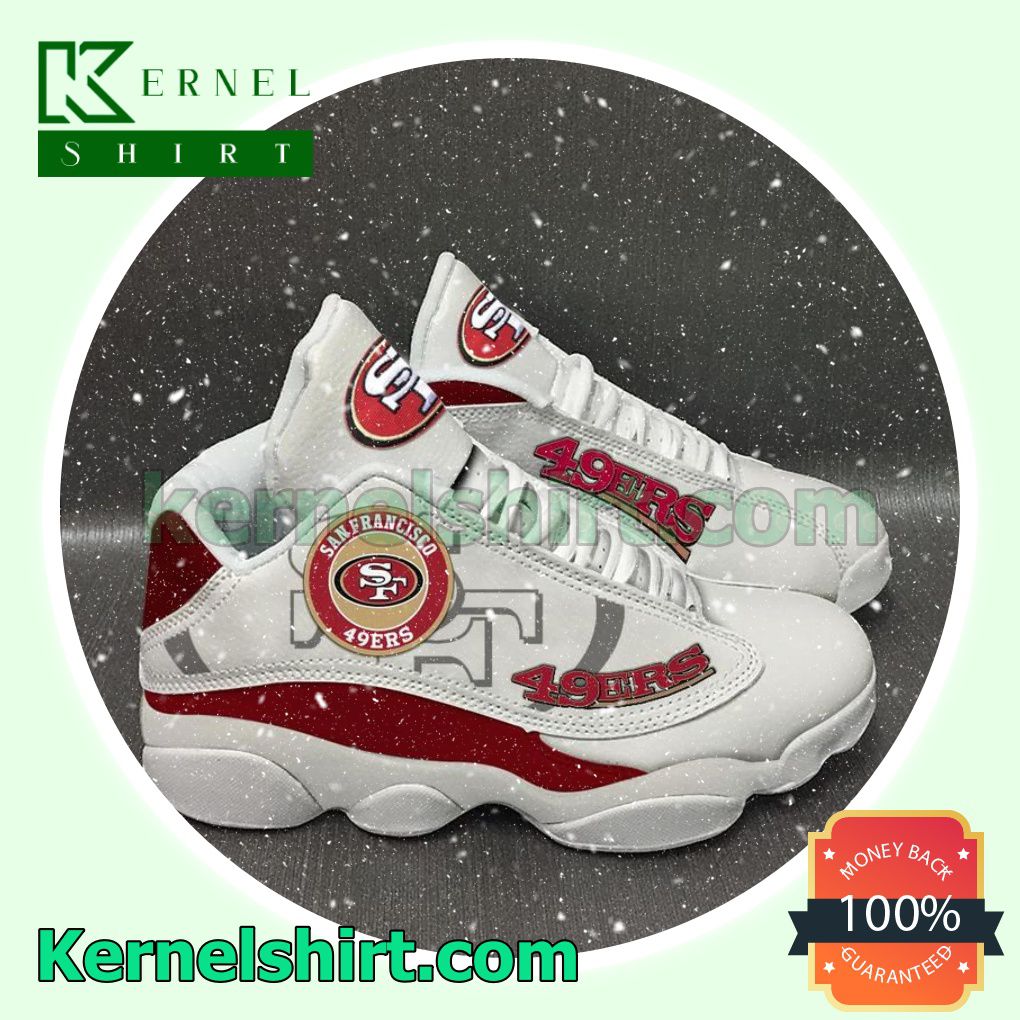 Discount San Francisco 49ers White Nike Sneakers