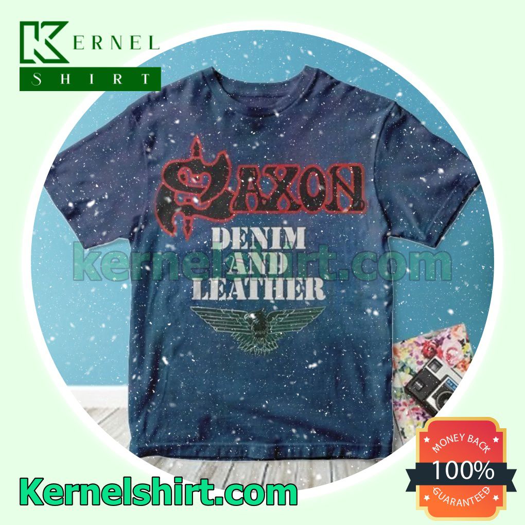 Saxon Denim And Leather Album Cover Gift Shirt