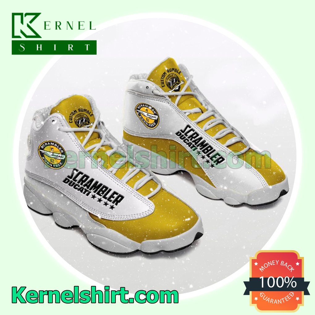 Scrambler Ducati White Yellow Nike Sneakers