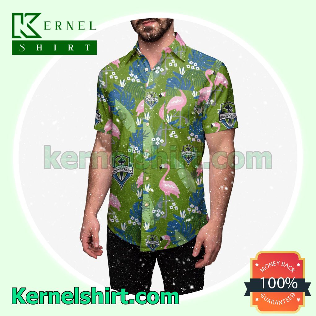 Seattle Sounders FC Floral Summer Aloha Hawaii Shirt