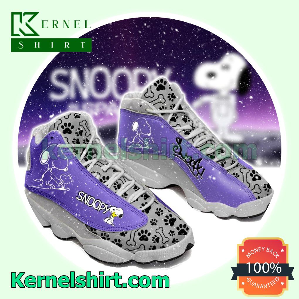 Snoopy Purple Nike Sneakers