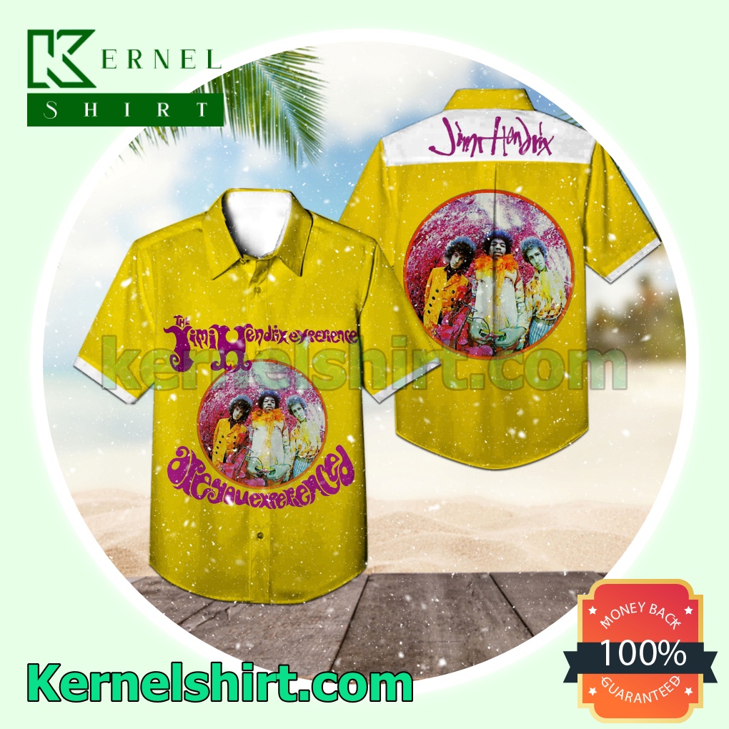 The Jimi Hendrix Experience Are You Experienced Yellow Short Sleeve Shirts