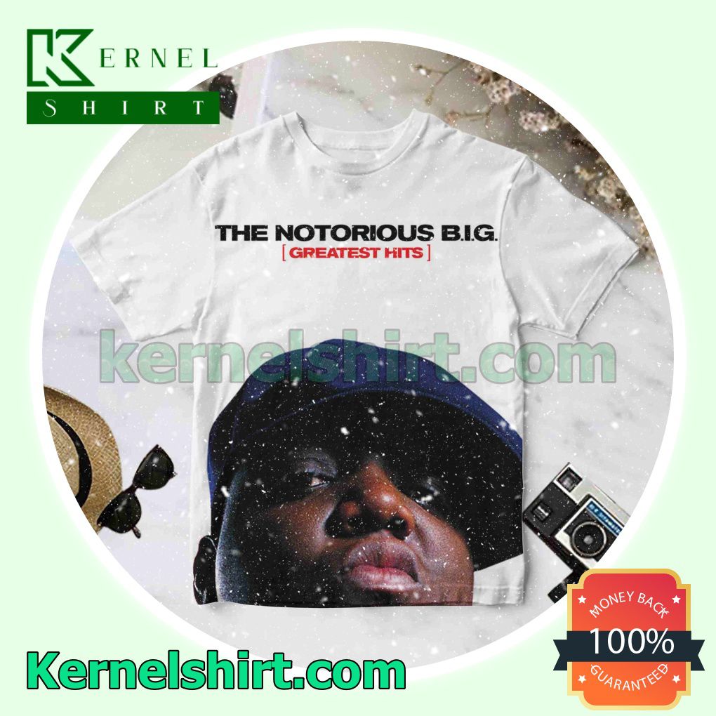 The Notorious B.i.g. Greatest Hits Album Cover White Personalized Shirt