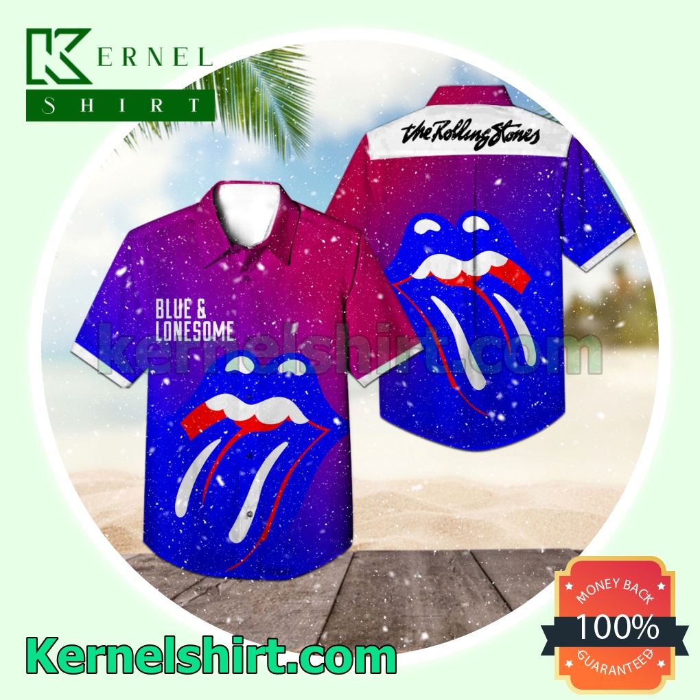 The Rolling Stones Blue And Lonesome Album Cover Short Sleeve Shirts