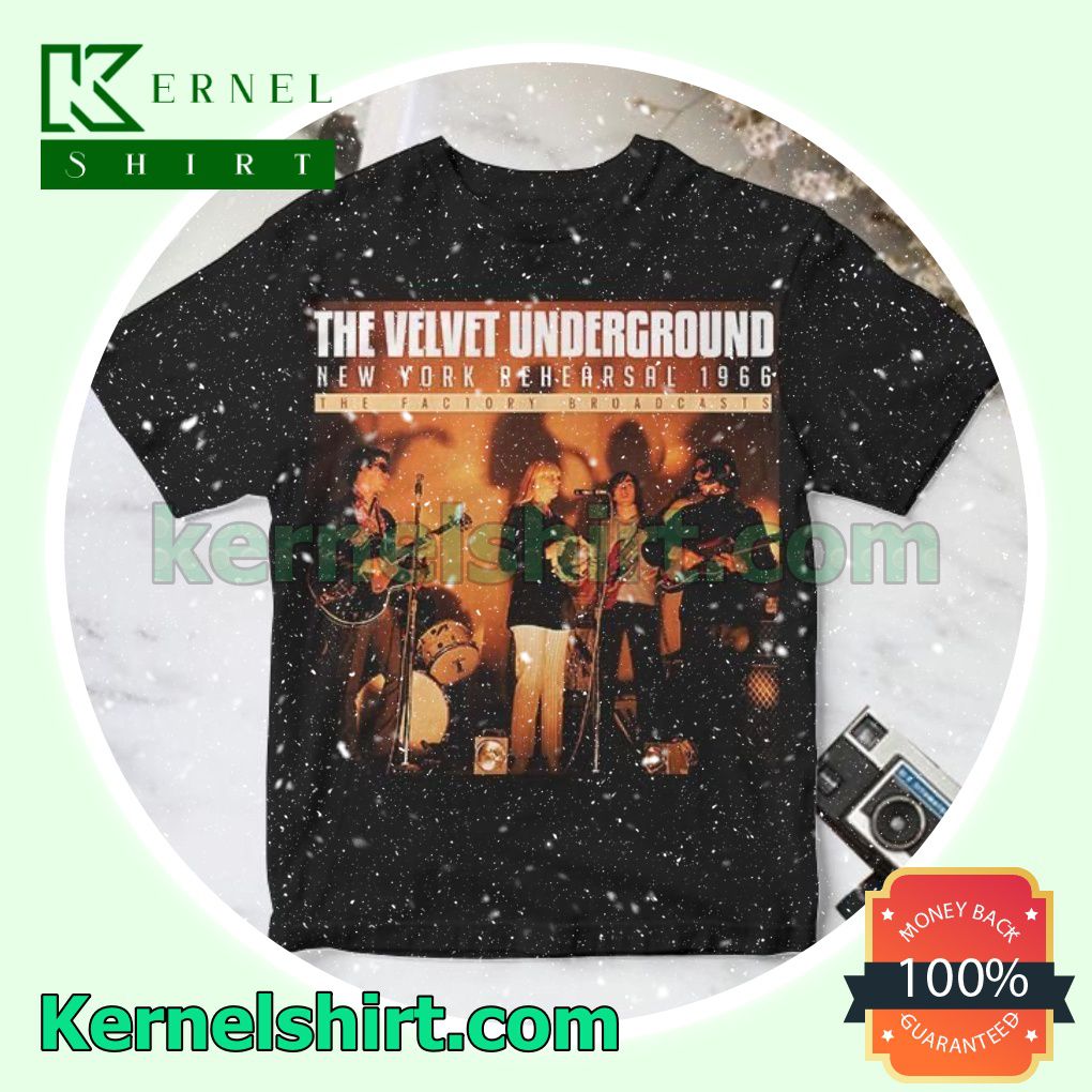 The Velvet Underground New York Rehearsal 1966 Album Cover Black Gift Shirt
