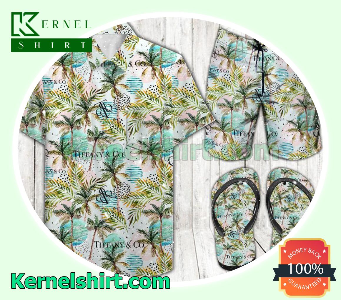 Tiffany & Co. Palm Tree Tropical Hawaiian Shirt