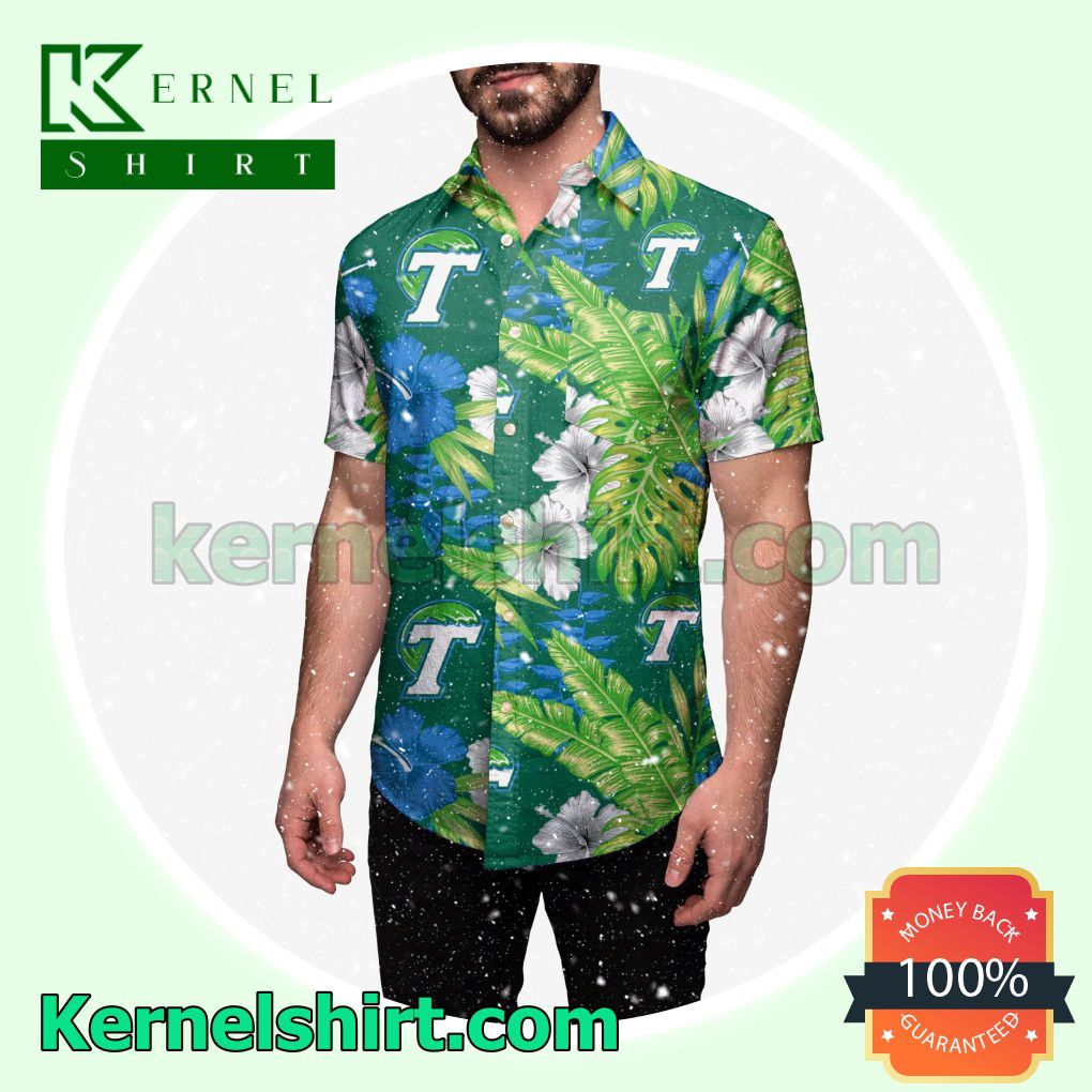 Tulane Green Wave Floral Summer Aloha Hawaii Shirt