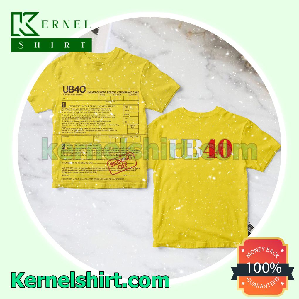 Ub40 Signing Off Album Cover Yellow Personalized Shirt
