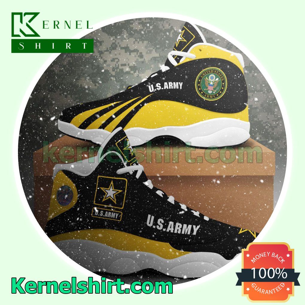 Us Army Black Yellow Nike Sneakers