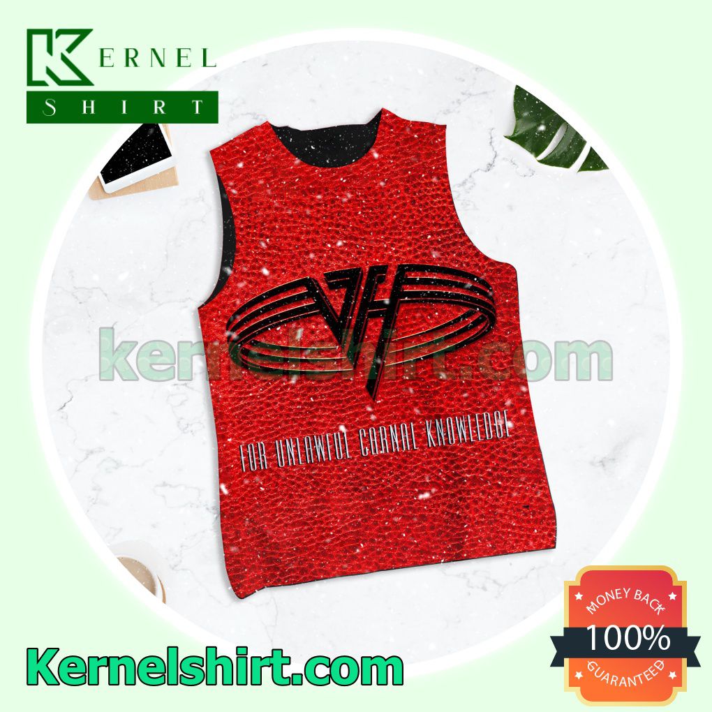 Van Halen For Unlawful Carnal Knowledge Album Cover Red Womens Tops