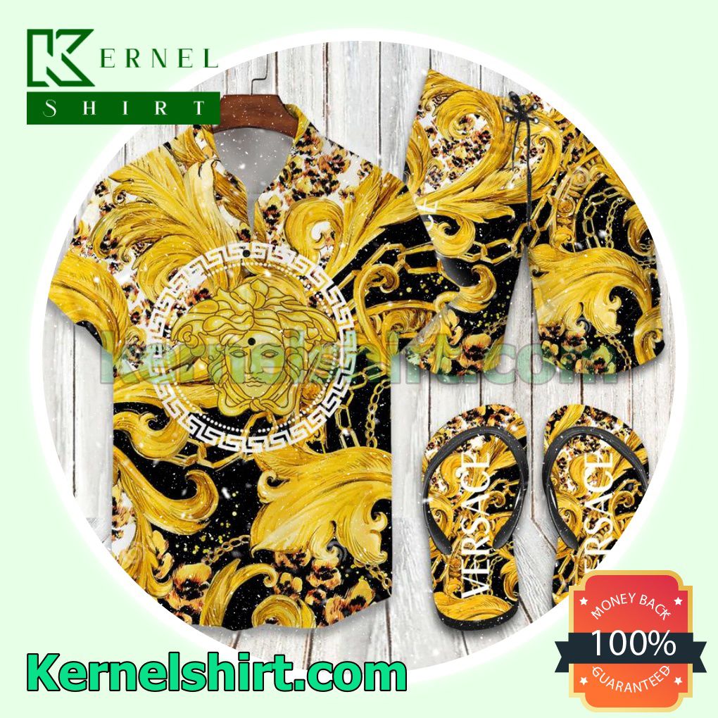 Versace Gold Hawaiian Shirt