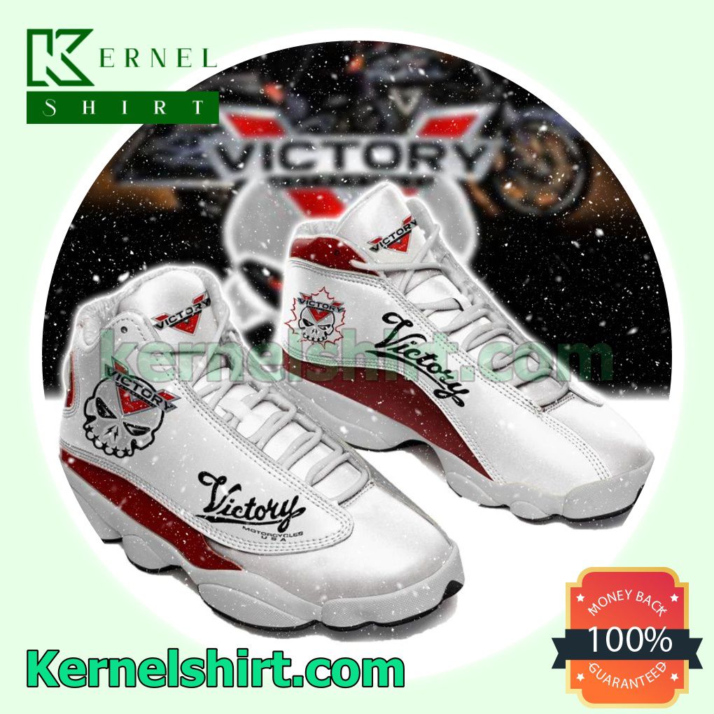 Unique Victory Motorcycles White Nike Sneakers