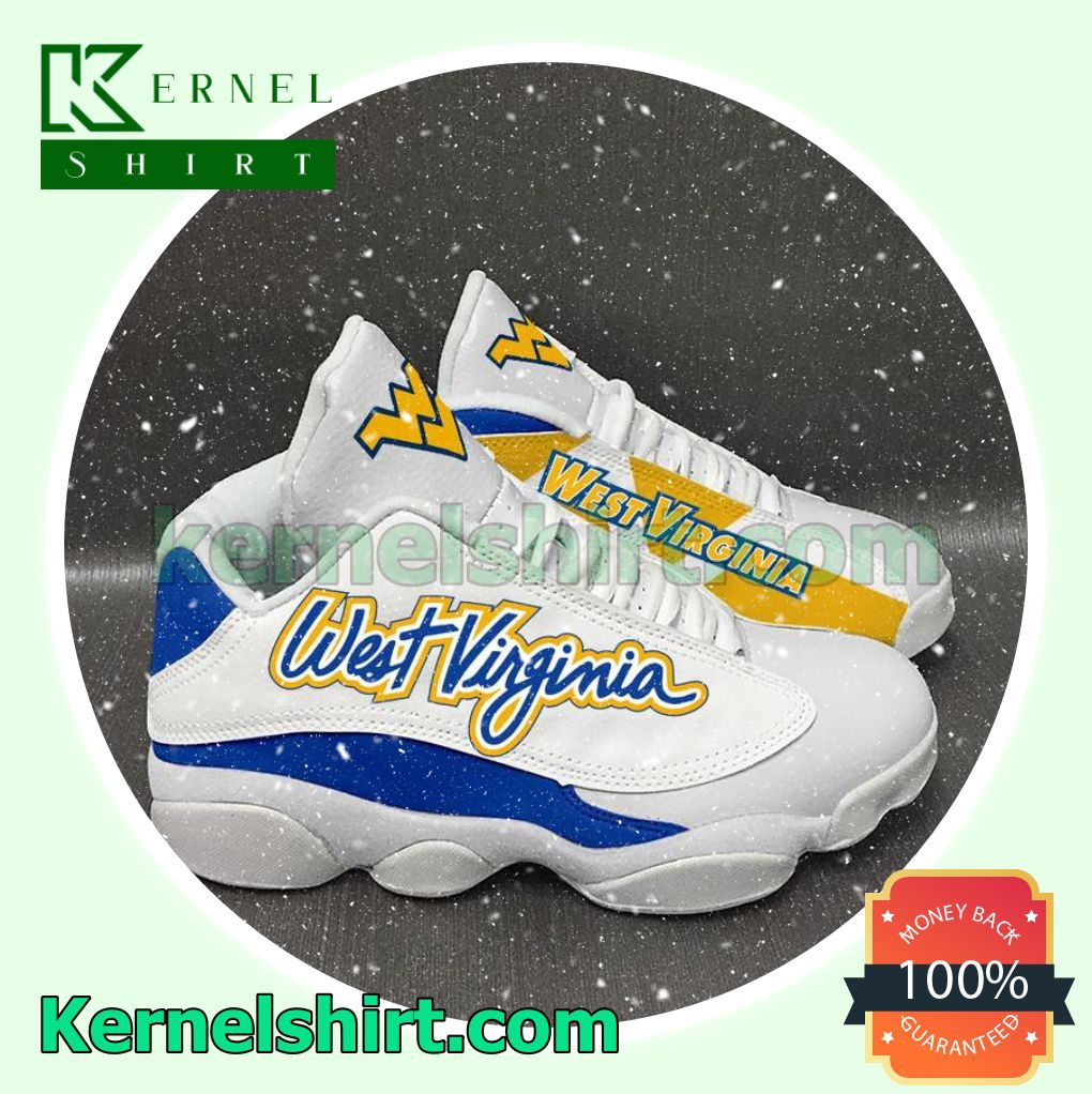 West Virginia Mountaineers White Nike Sneakers