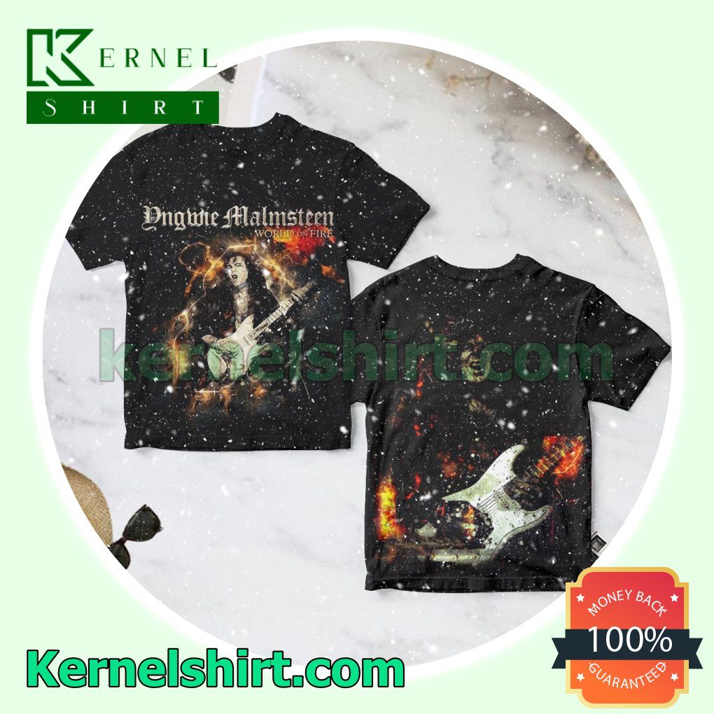 Yngwie Malmsteen World On Fire Album Cover Personalized Shirt