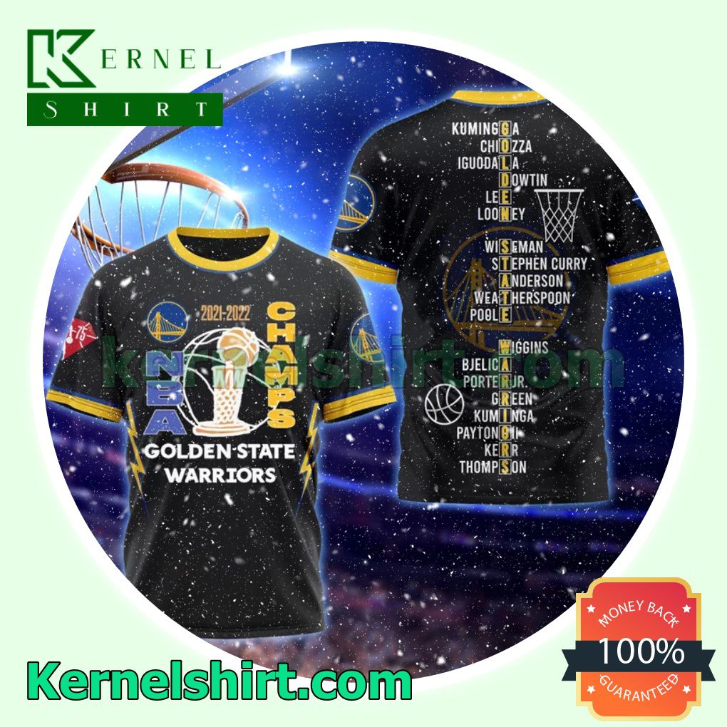 2021-2022 Nba Champs Golden State Warriors Custom Shirts, Crewneck Sweatshirts