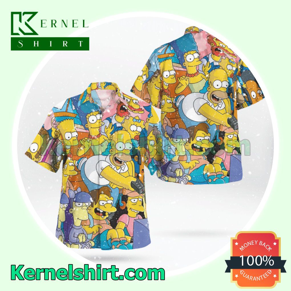 3d The Simpsons Fashion Beach Shirts