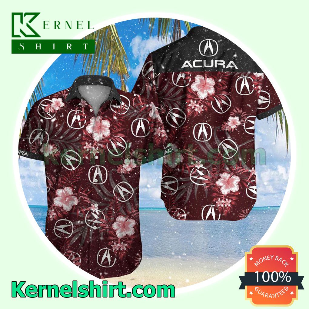 Acura Logo Honda Aloha Beach Hawaiian Shirt