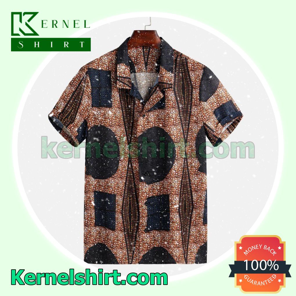 African Exquisite Print Punk Rock Style Africa Beach Shirts