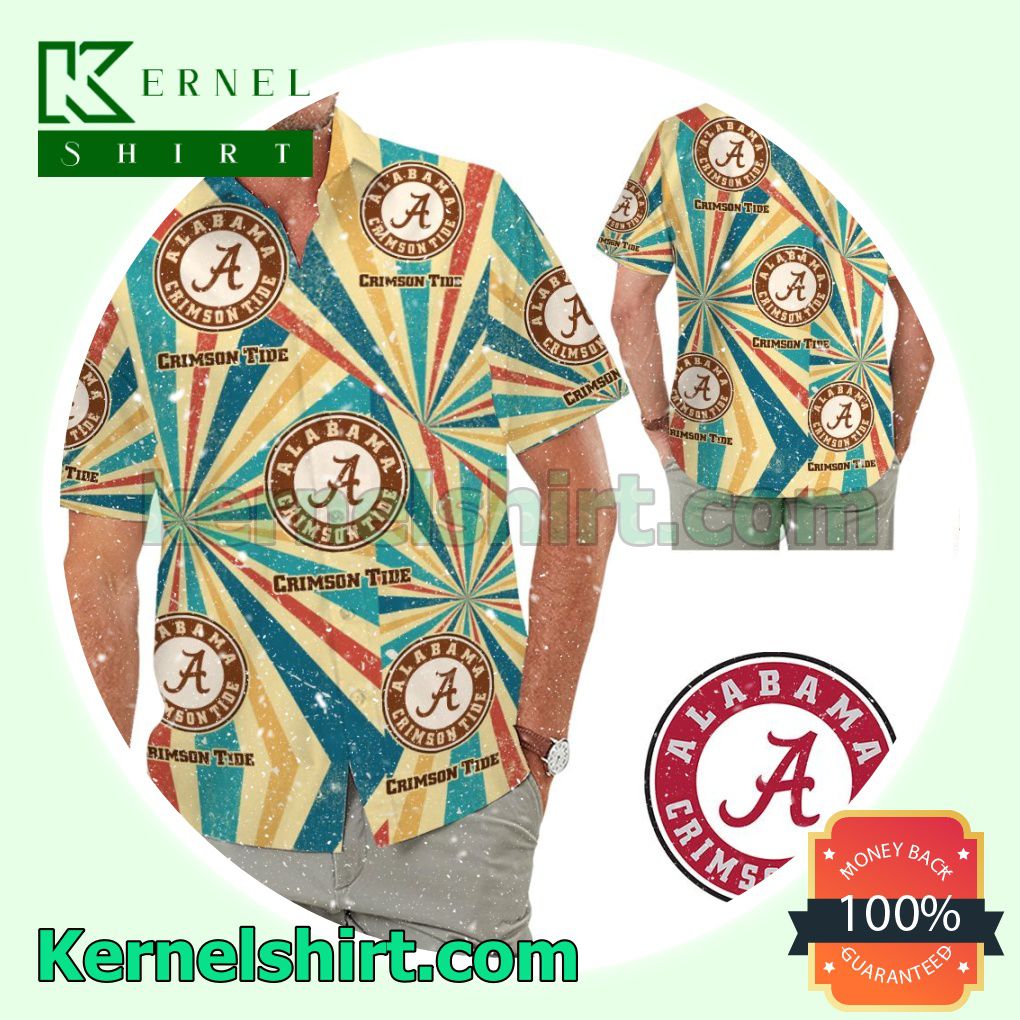 Alabama Crimson Tide Retro Vintage Style Summer Hawaiian Shirt