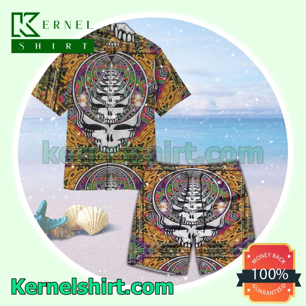 Amazing Repeated Grateful Dead Unisex Aloha Beach Hawaiian Shirt