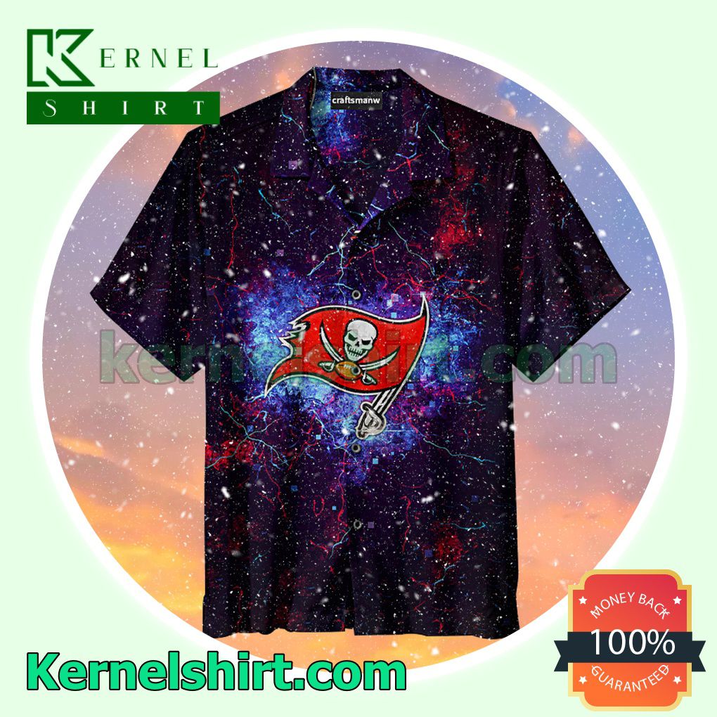 Amazing Tampa Bay Buccaneers Skull Flag Galaxy Beach Shirt