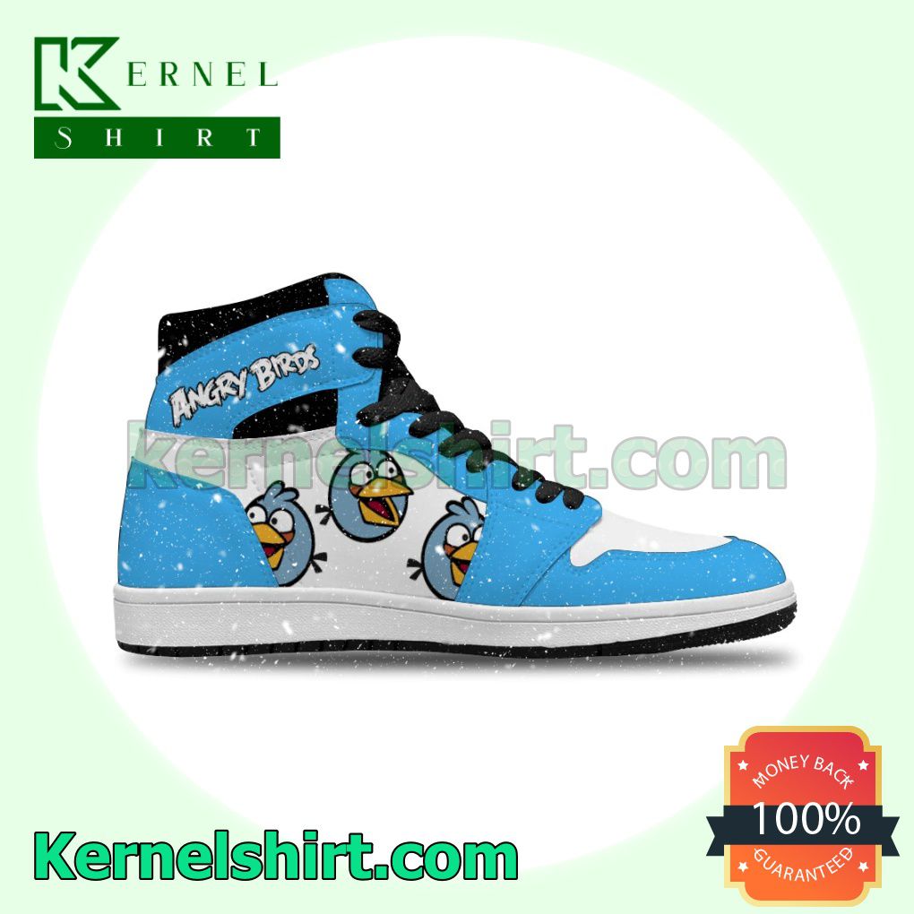 Angry Birds Blues Happy Nike Air Jordan 1 Shoes Sneakers a