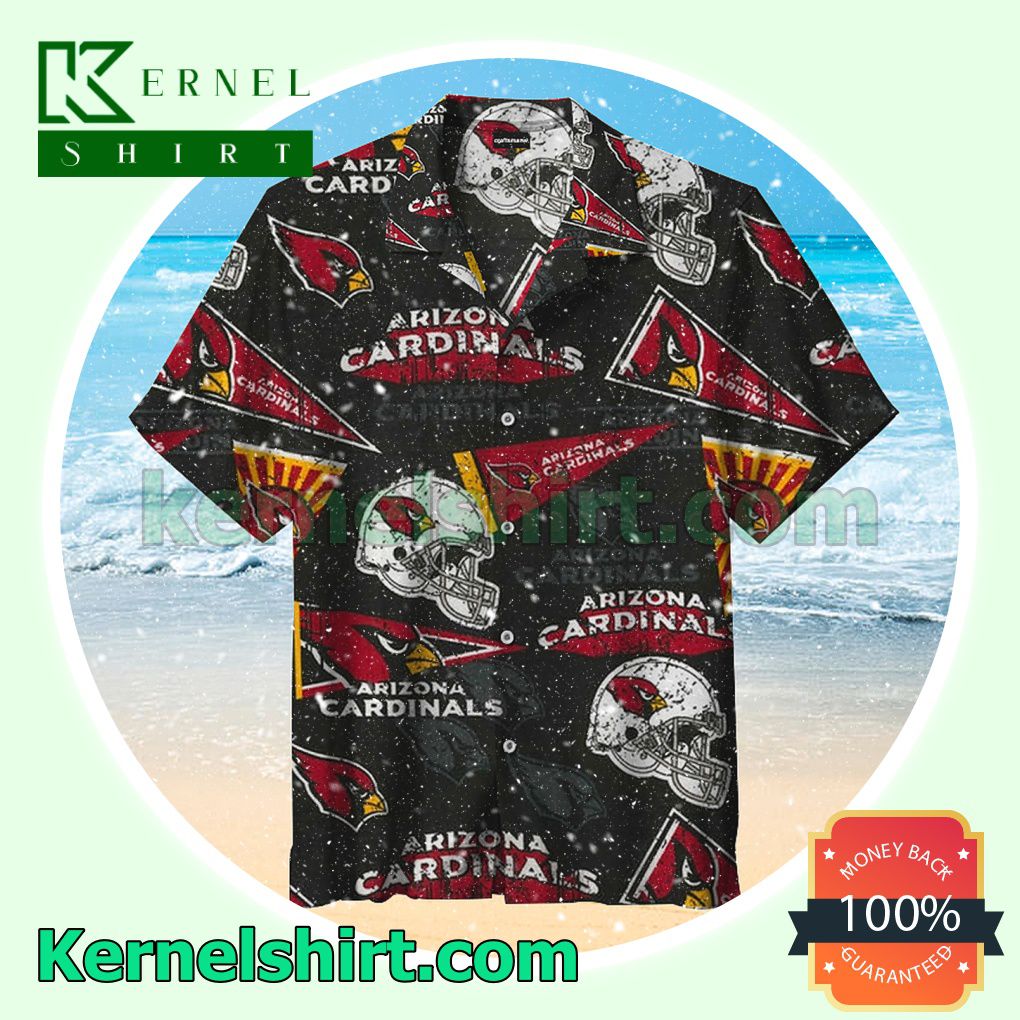 Arizona Cardinals Retro Unisex Black Beach Shirt