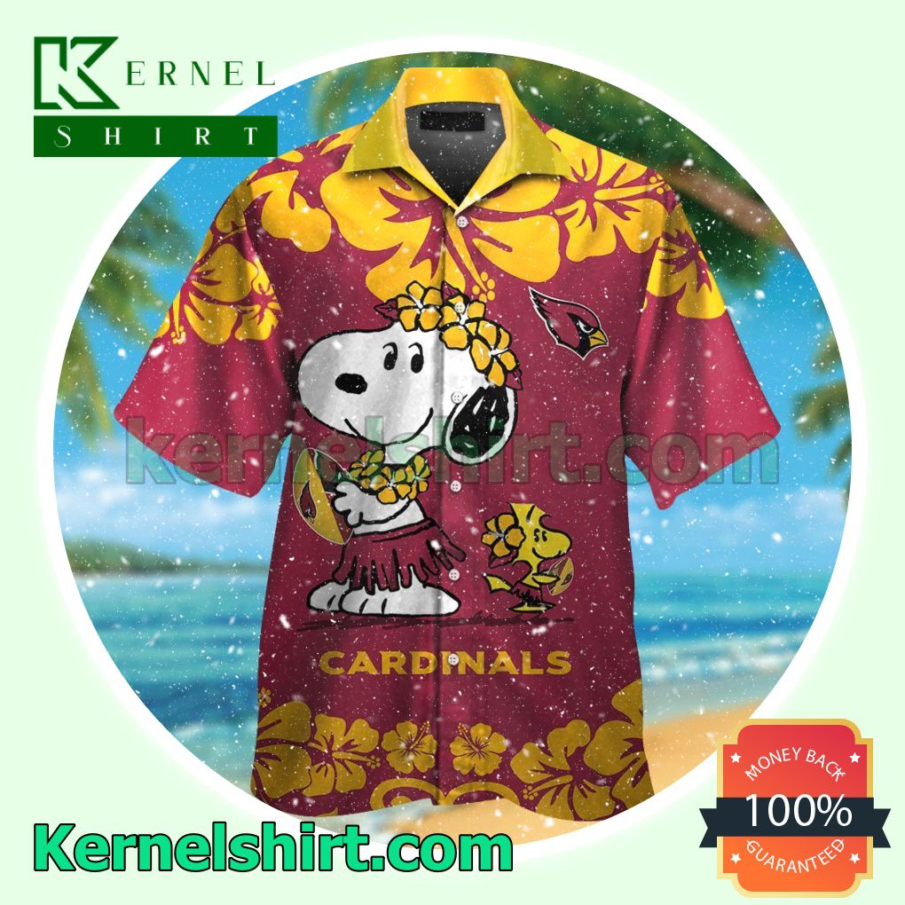 Arizona Cardinals & Snoopy Summer Hawaiian Shirt