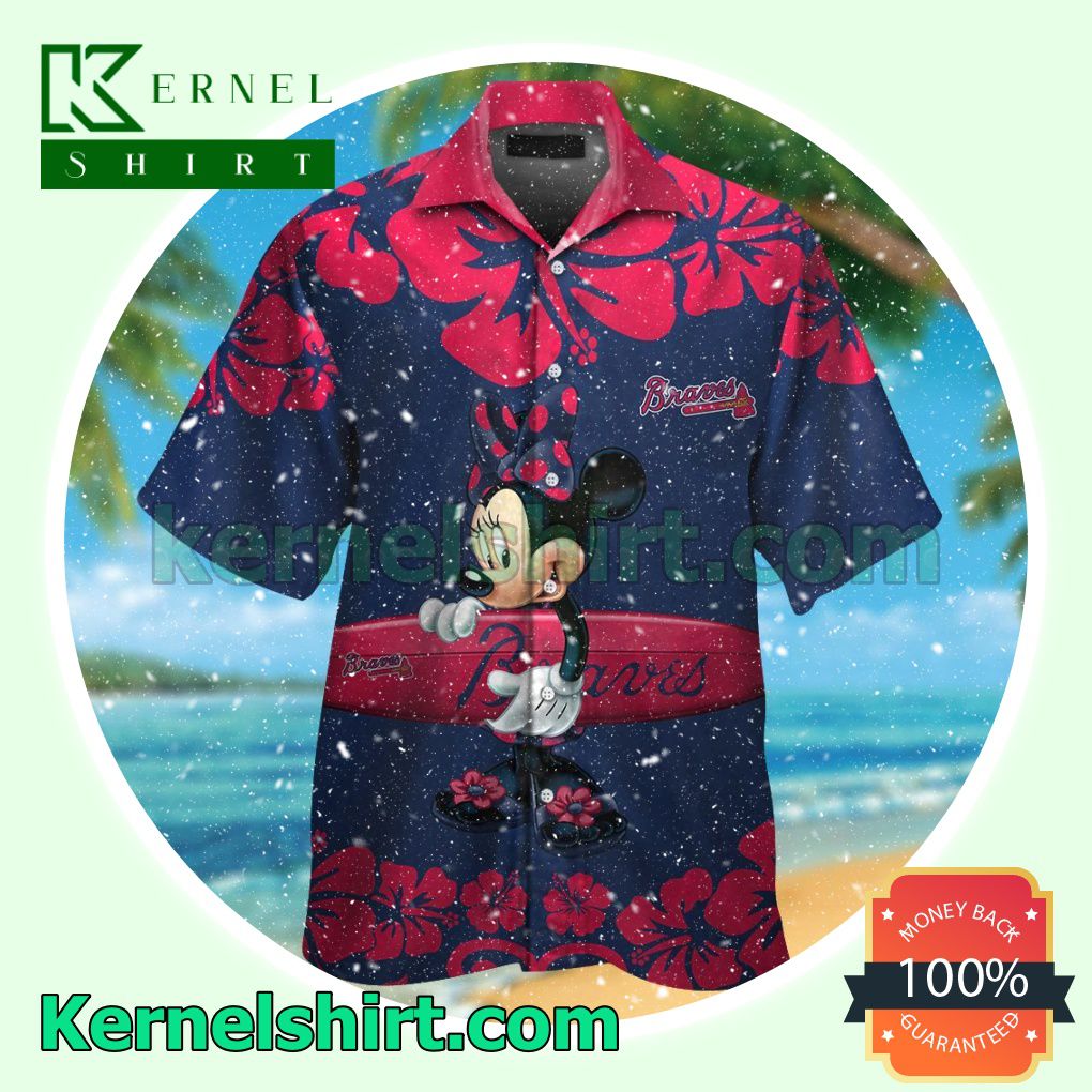 Atlanta Braves Minnie Mouse Summer Hawaiian Shirt