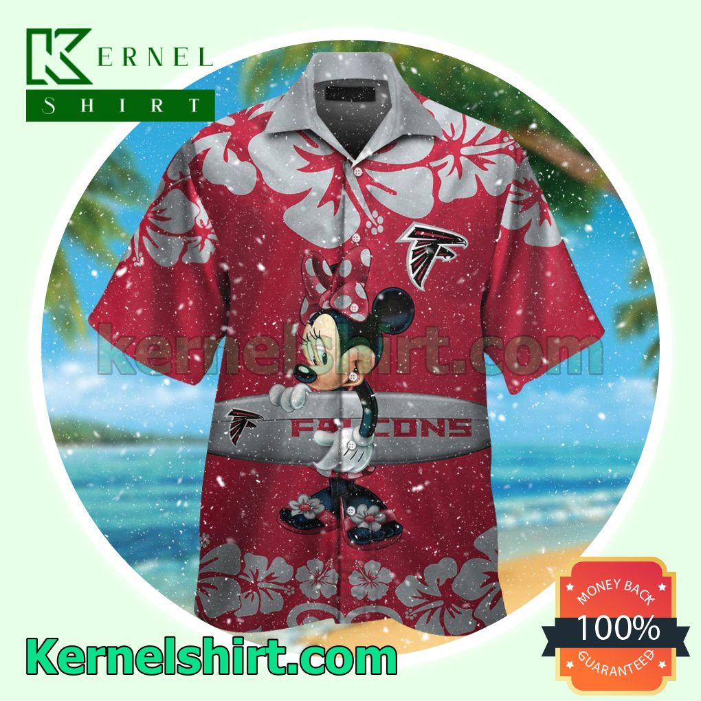 Atlanta Falcons & Minnie Mouse Summer Hawaiian Shirt