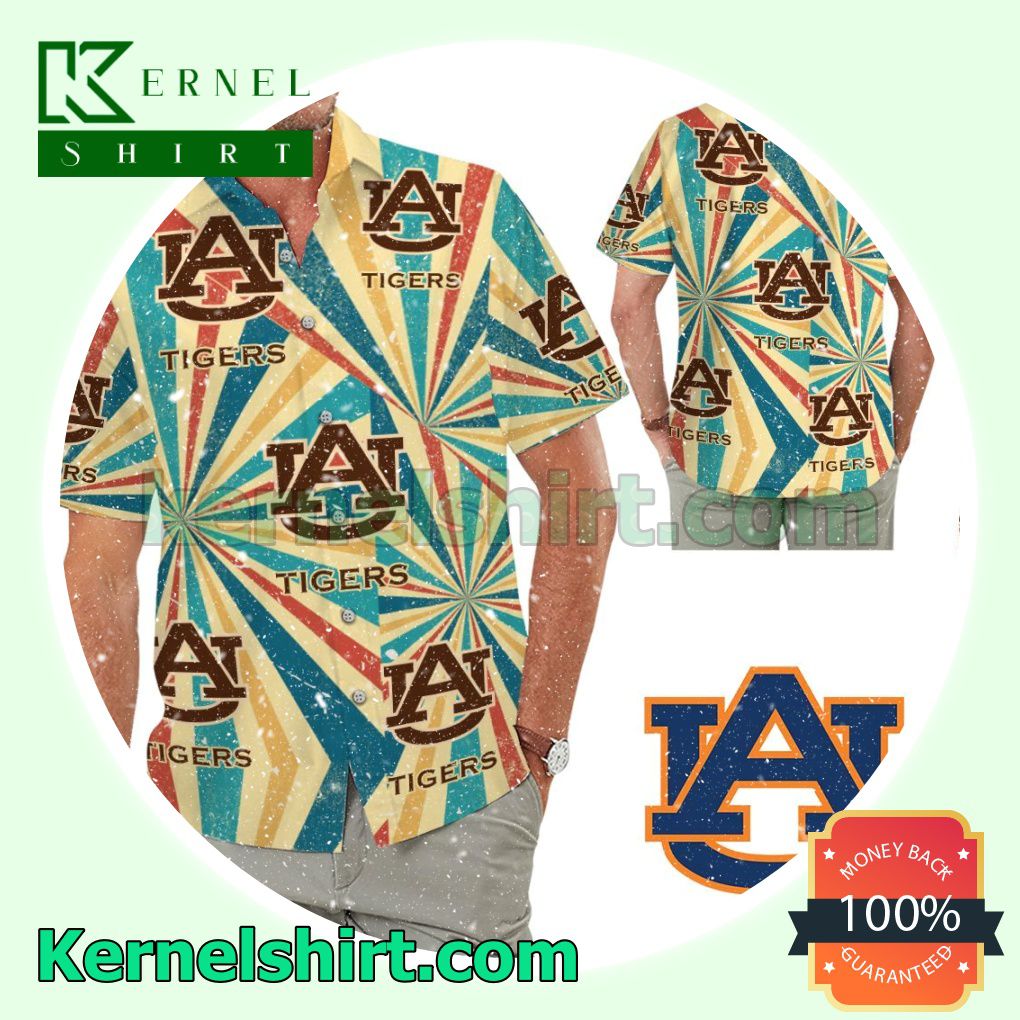 Auburn Tigers Retro Vintage Style Summer Hawaiian Shirt