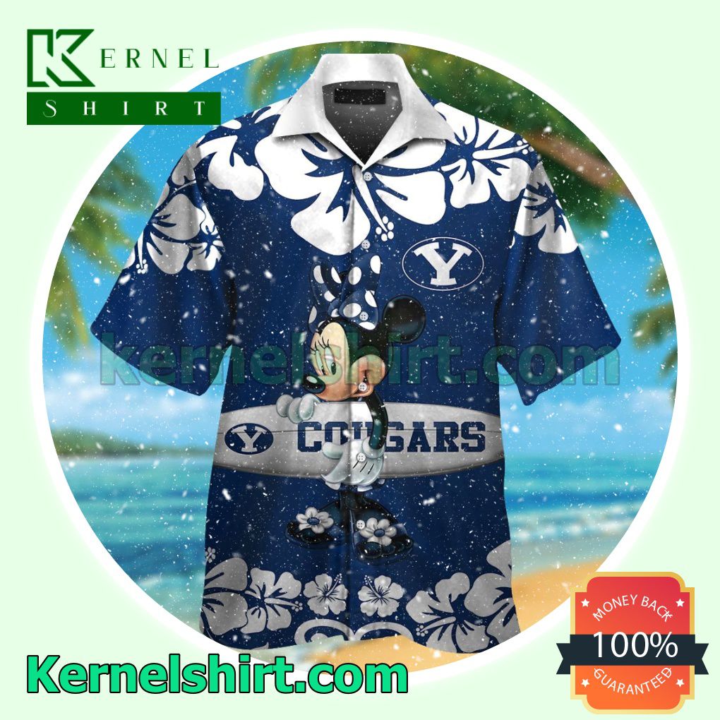 BYU Cougars & Minnie Mouse Summer Hawaiian Shirt