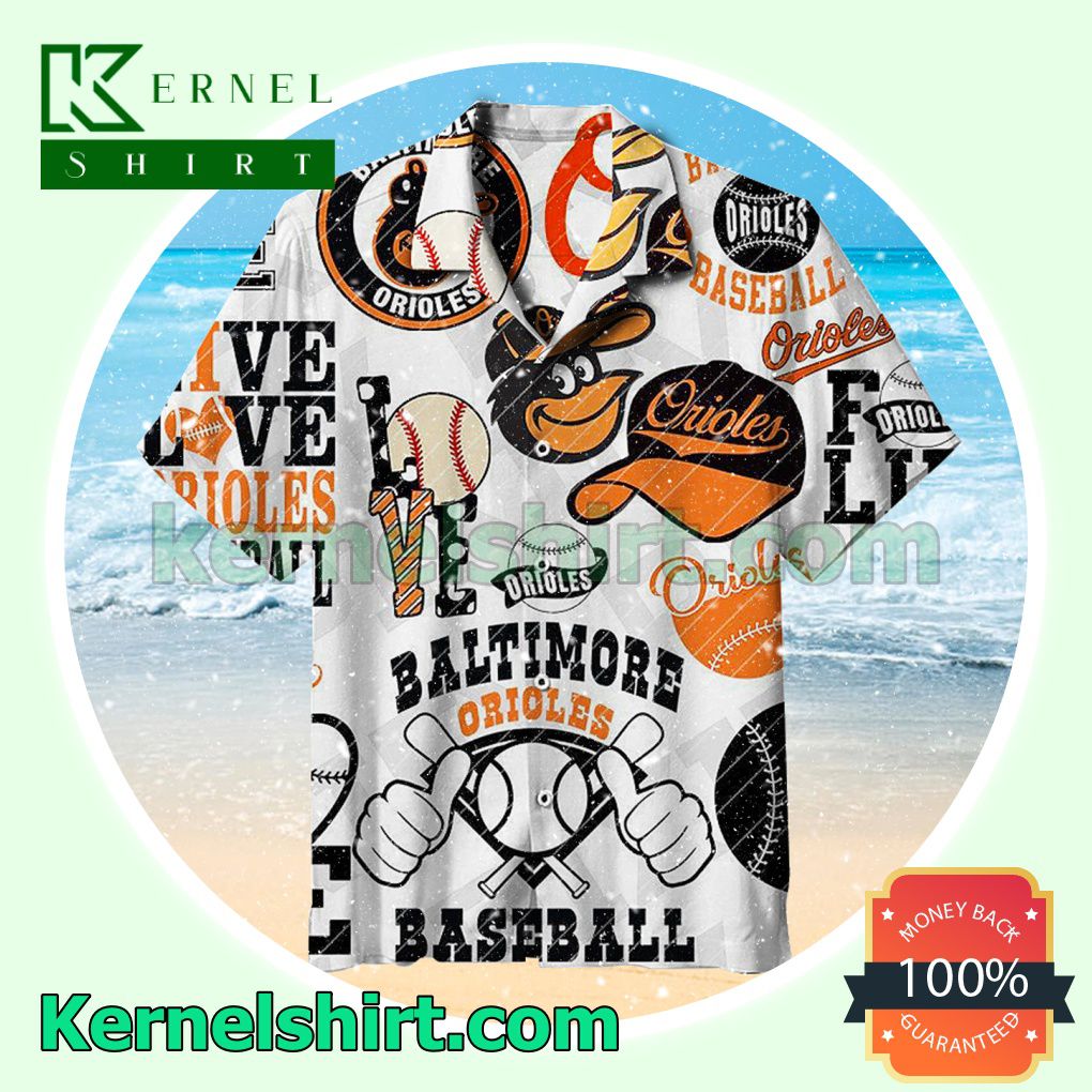 Baltimore Orioles Baseball Love White Beach Shirt