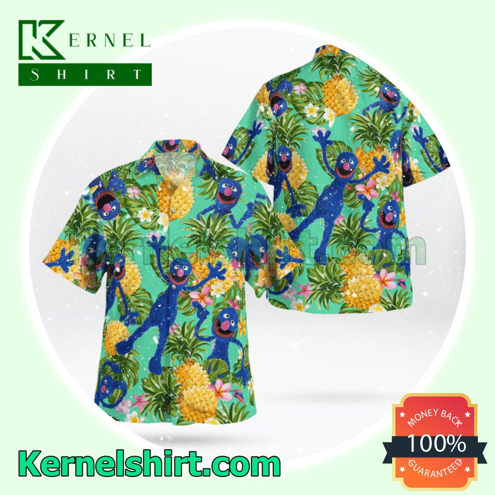 Blue Muppet Pineapple Tropical Beach Shirts