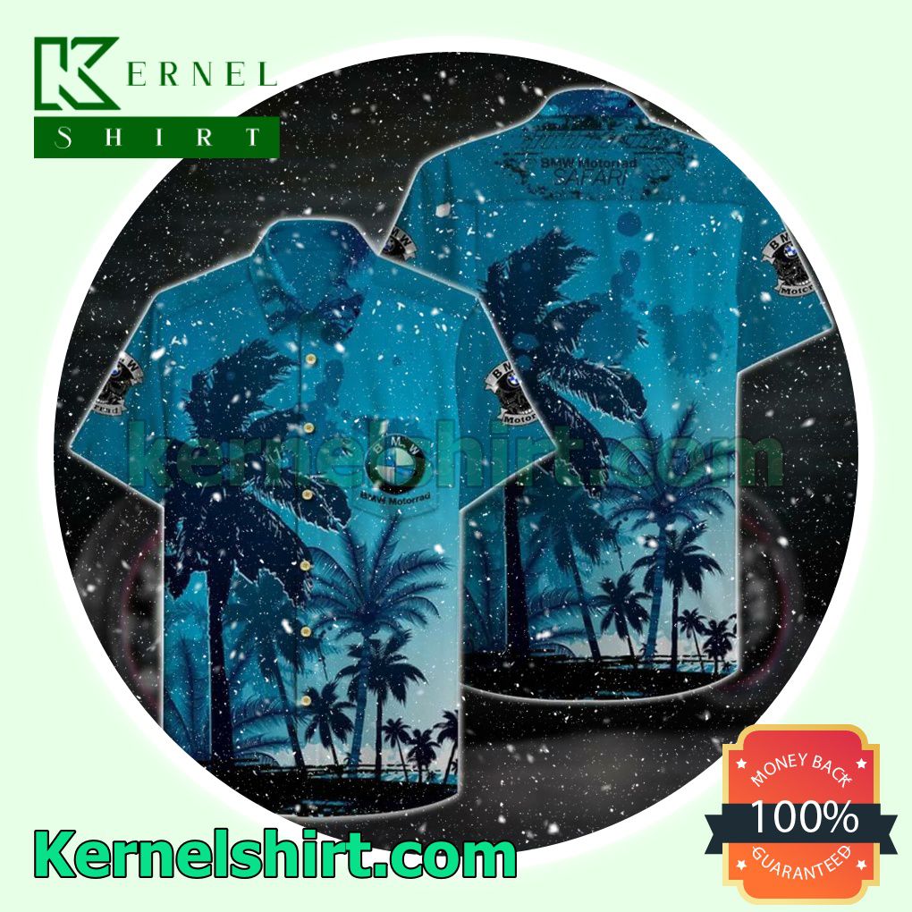 Bmw Motorrad Safari Coconut Tree Beach Shirt