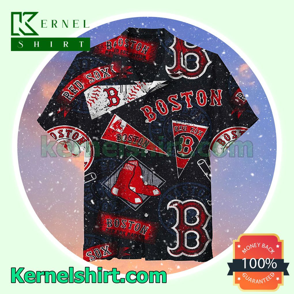 Boston Red Sox Black Beach Shirt