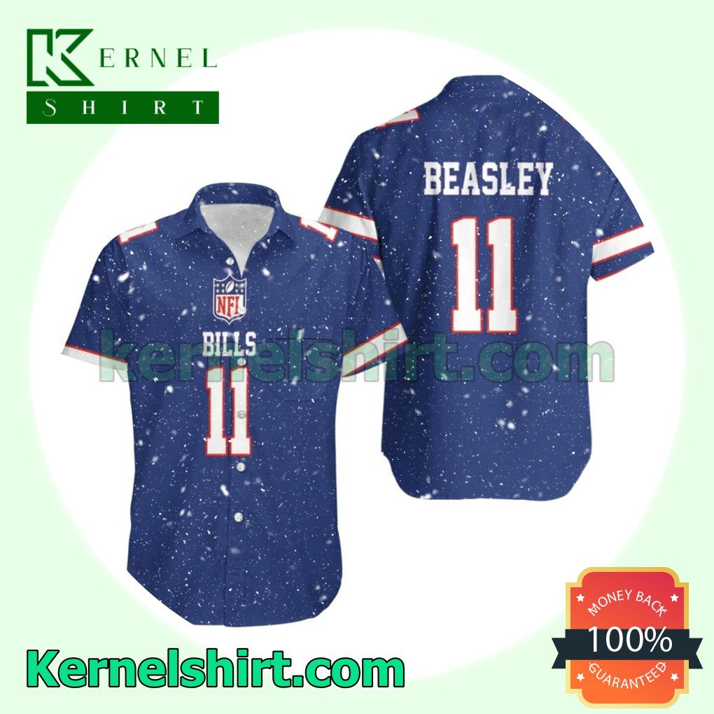 Buffalo Bill Cole Beasley 11 Nfl Blue Jersey Inspired Style Beach Shirt