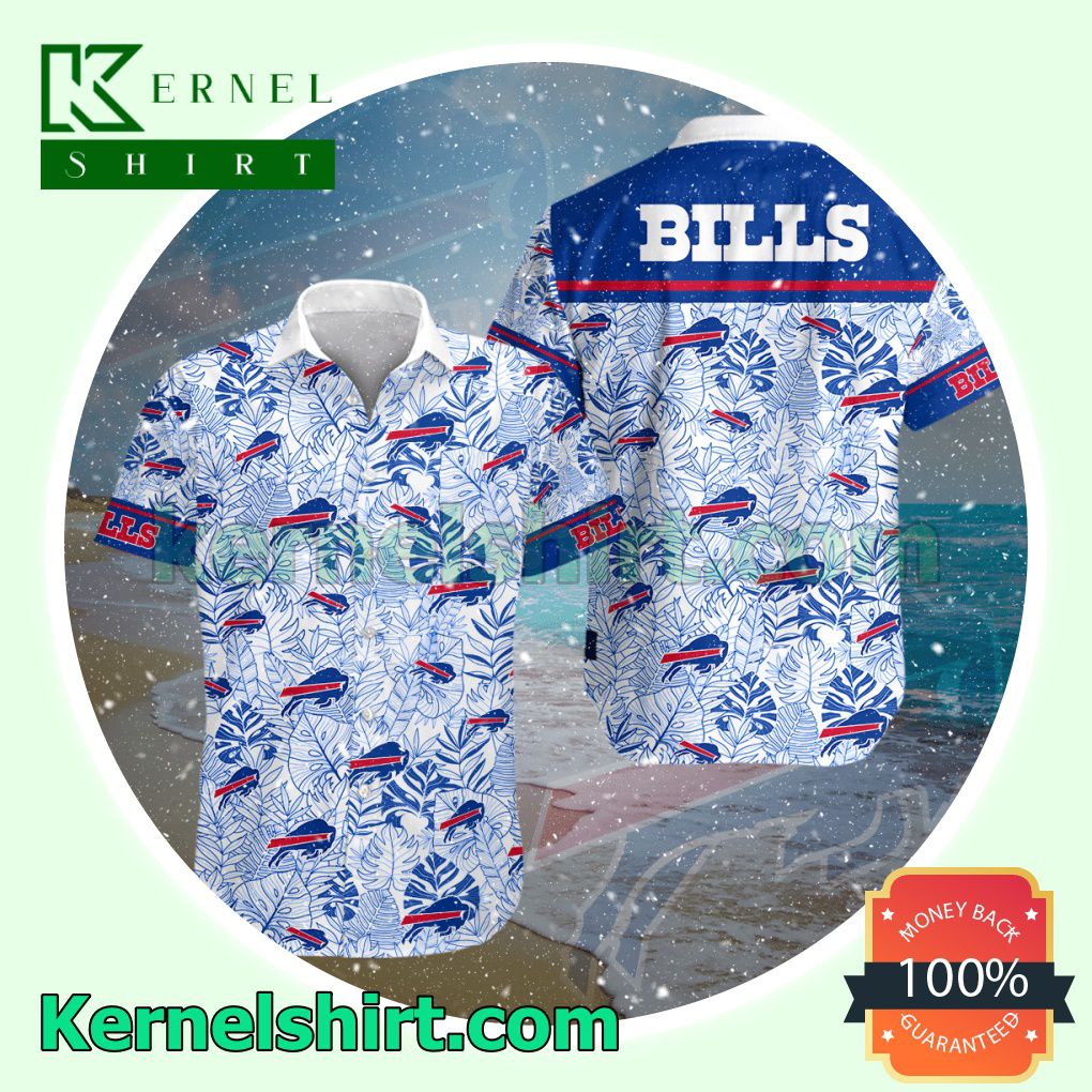 Buffalo Bills Football Team Blue Aloha Beach Hawaiian Shirt