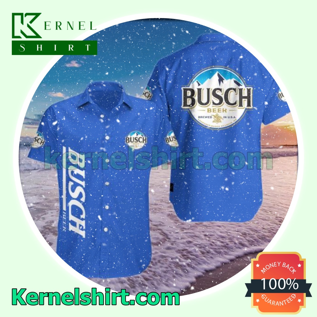 Busch Beer For Hot Summer Blue Beach Shirts