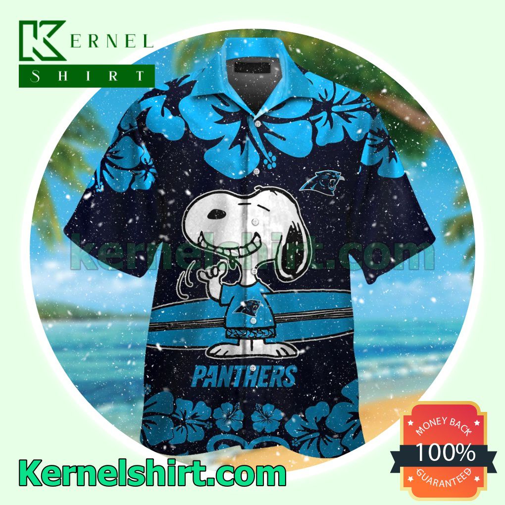 Carolina Panthers & Snoopy Summer Hawaiian Shirt