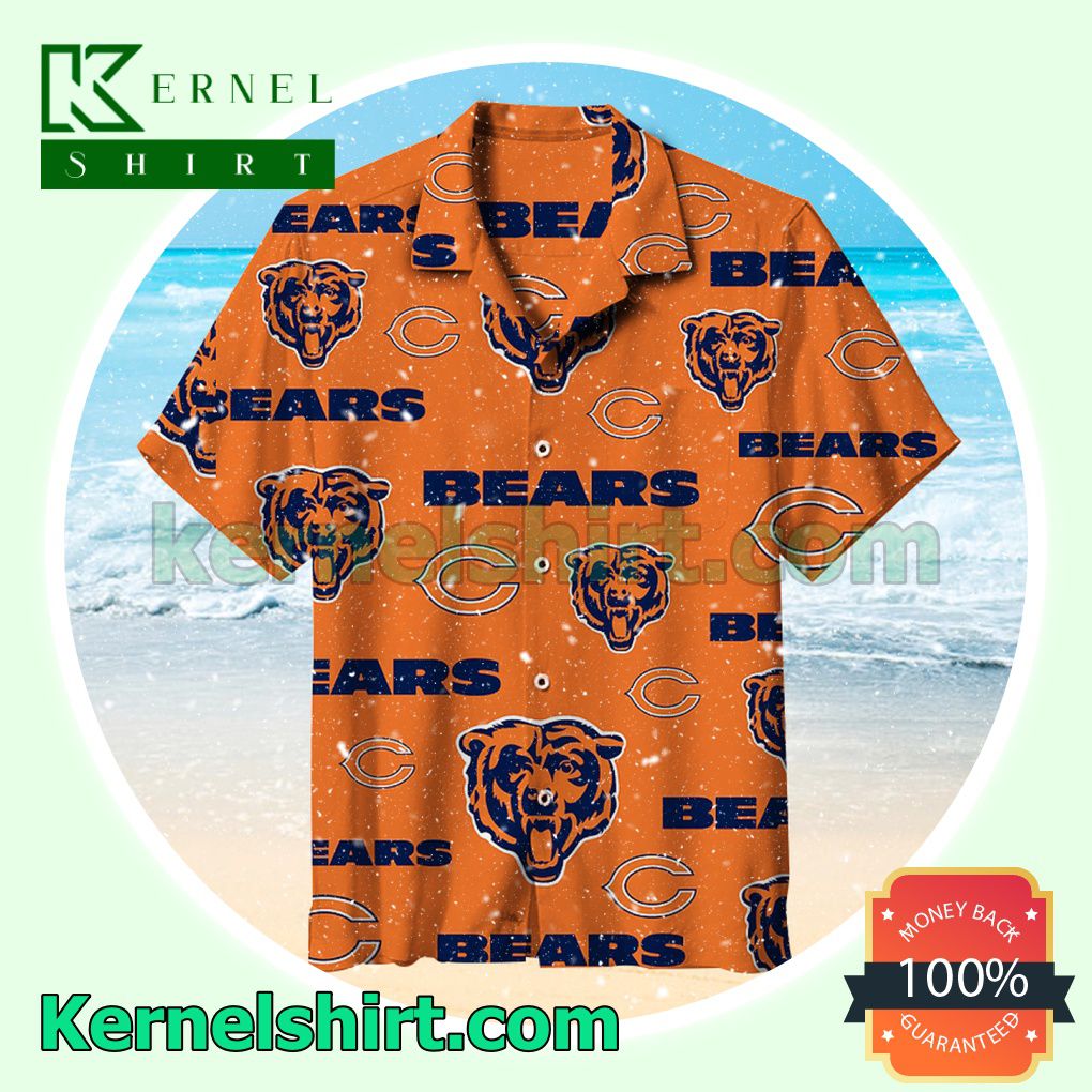 Chicago Bears Gift For Fans Orange Beach Shirt