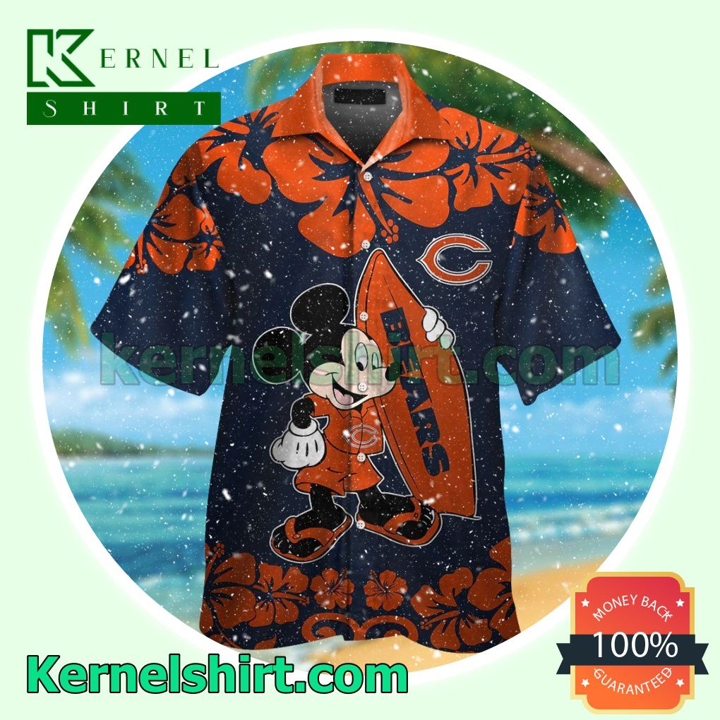 Chicago Bears & Mickey Mouse Summer Hawaiian Shirt