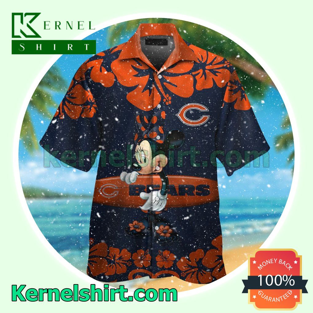 Chicago Bears & Minnie Mouse Summer Hawaiian Shirt