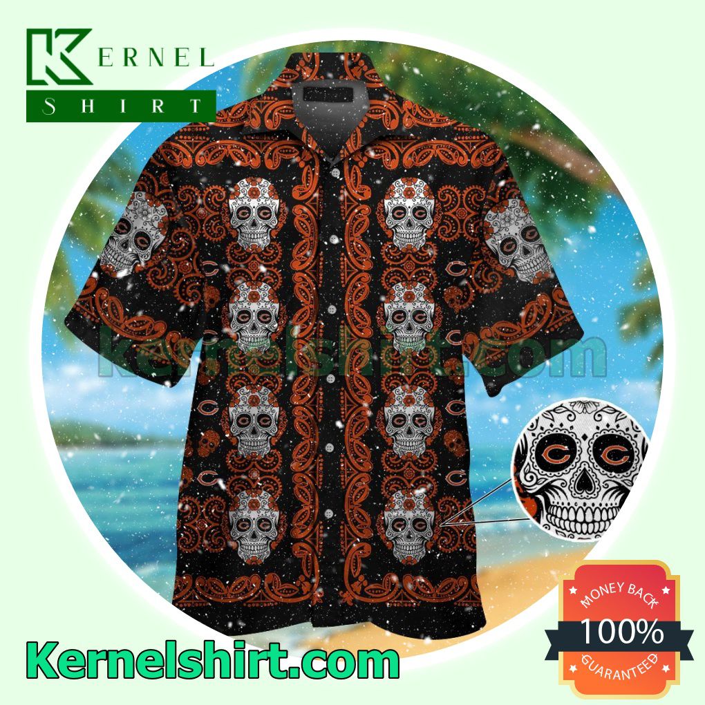 Chicago Bears Skull Summer Hawaiian Shirt