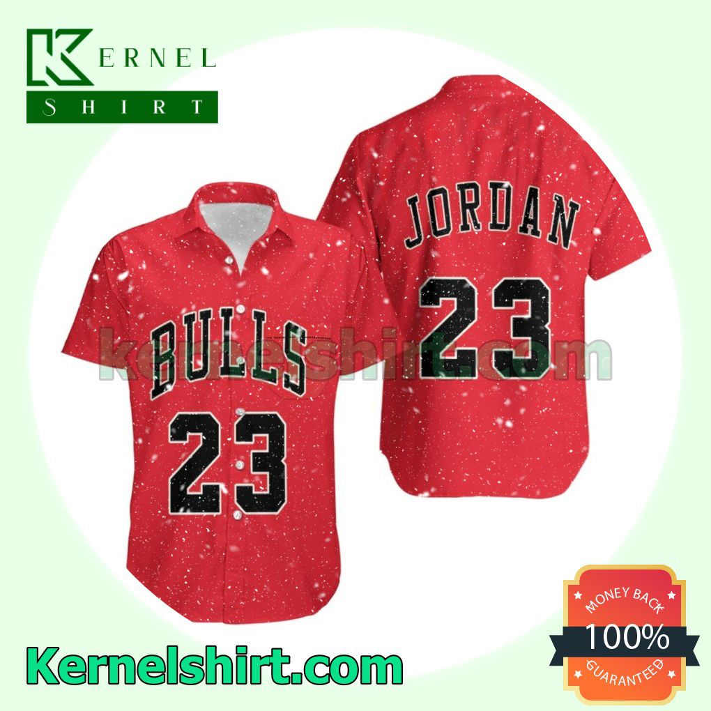 Chicago Bulls Michael Jordan 23 Nba Throwback Red Jersey Inspired Beach Shirt