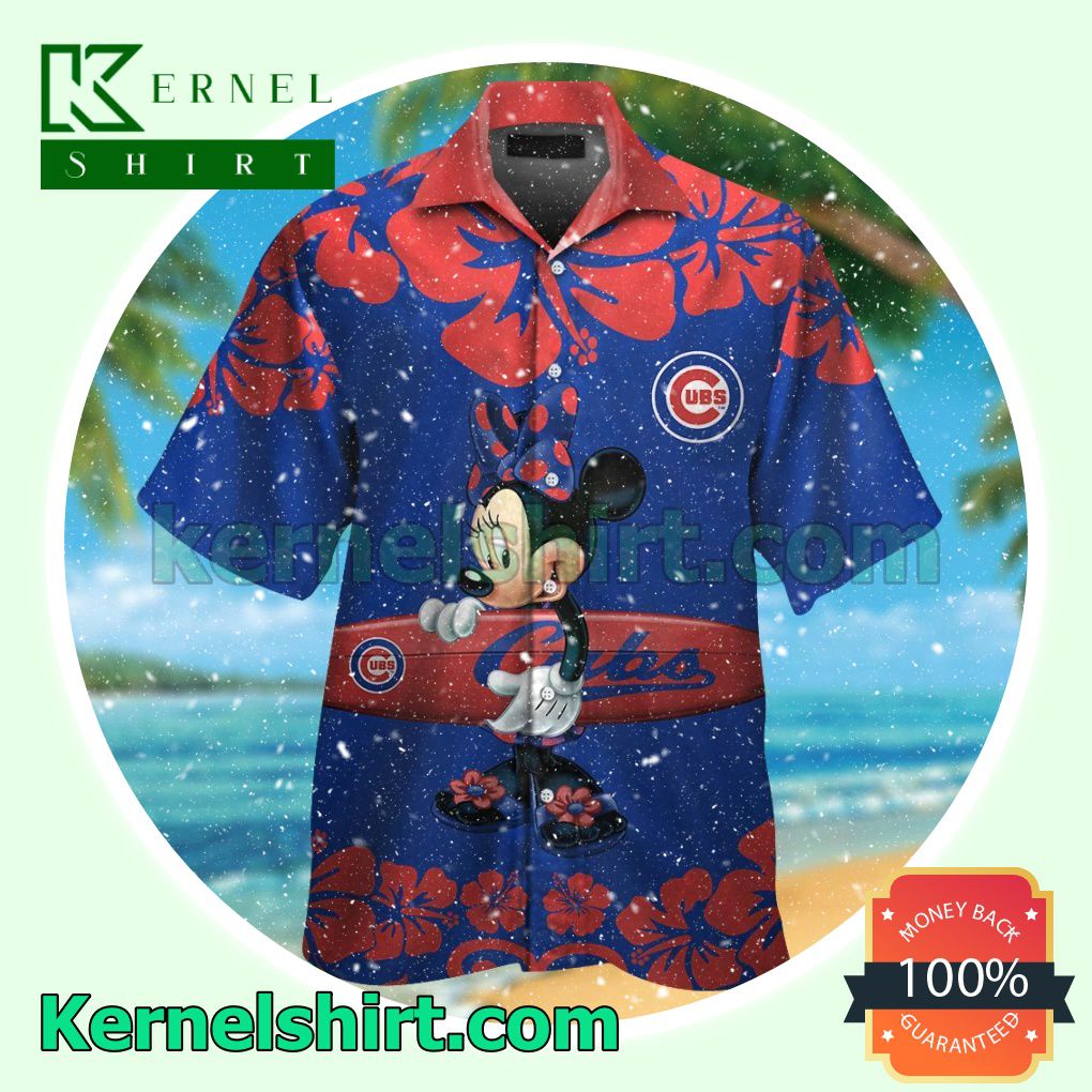 Chicago Cubs Minnie Mouse Summer Hawaiian Shirt